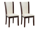 Manhattan Dark Cherry/White Side Chair (Set of 2) - Ornate Home