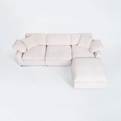 Manhattan Sand Linen Modular Sectional / 4pc - Cloud II - Ornate Home