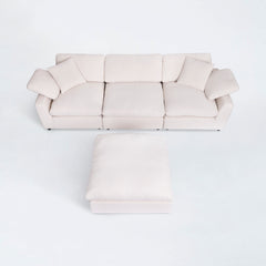 Manhattan Sand Linen Modular Sectional / 4pc - Cloud II - Ornate Home