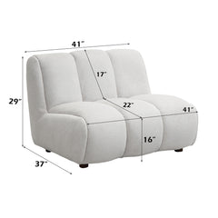Manilla Ivory White Linen Chair - Ornate Home