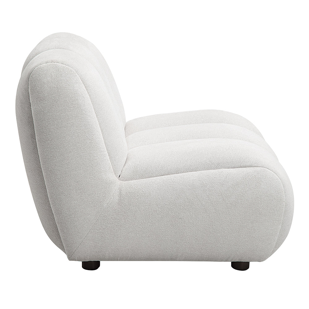 Manilla Ivory White Linen Chair - Ornate Home
