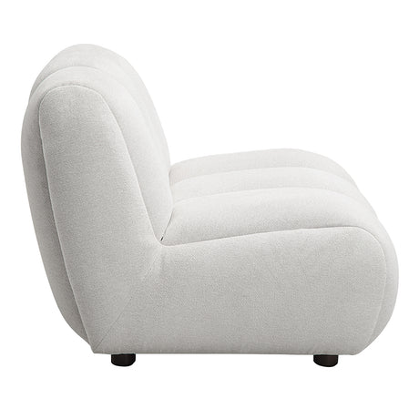 Manilla Ivory White Linen Chair - Ornate Home