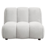 Manilla Ivory White Linen Chair - Ornate Home