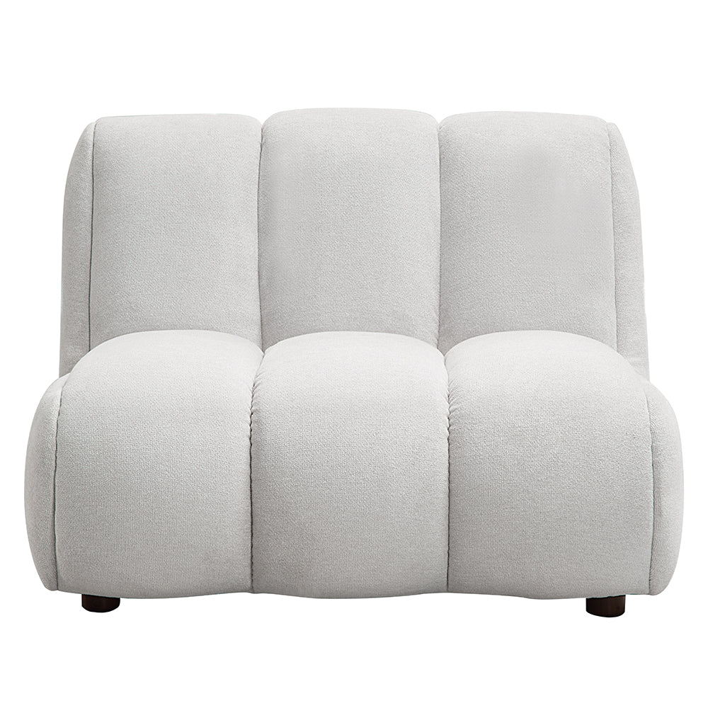 Manilla Ivory White Linen Chair - Ornate Home