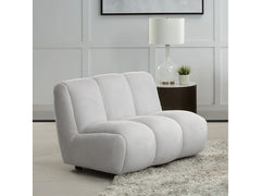 Manilla Ivory White Linen Chair - Ornate Home
