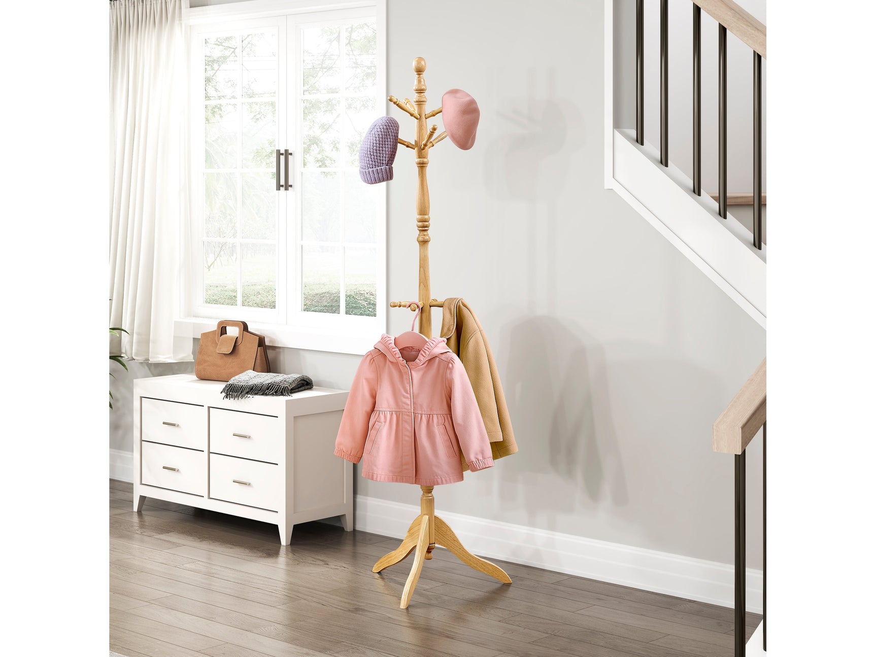 Manny Natural Coat Rack - Ornate Home