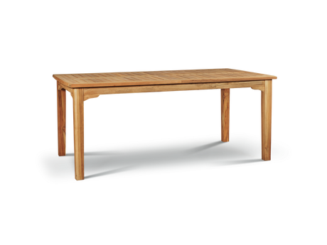 Manorhouse 7-Piece Rectangular Teak Outdoor Dining Set with Extendable Table and Stacking Armchairs - Ornate Home