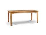 Manorhouse Rectangular Teak Outdoor Dining Table with Built-In Extension and Umbrella Hole - Ornate Home