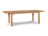 Manorhouse Rectangular Teak Outdoor Dining Table with Built-In Extension and Umbrella Hole - Ornate Home