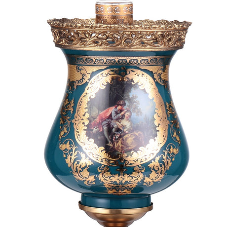 Manos Blue & Gold Table Lamp  / HD-4029S - Ornate Home
