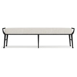 Mansfield White/Cream/Black Fabric Bench - Ornate Home