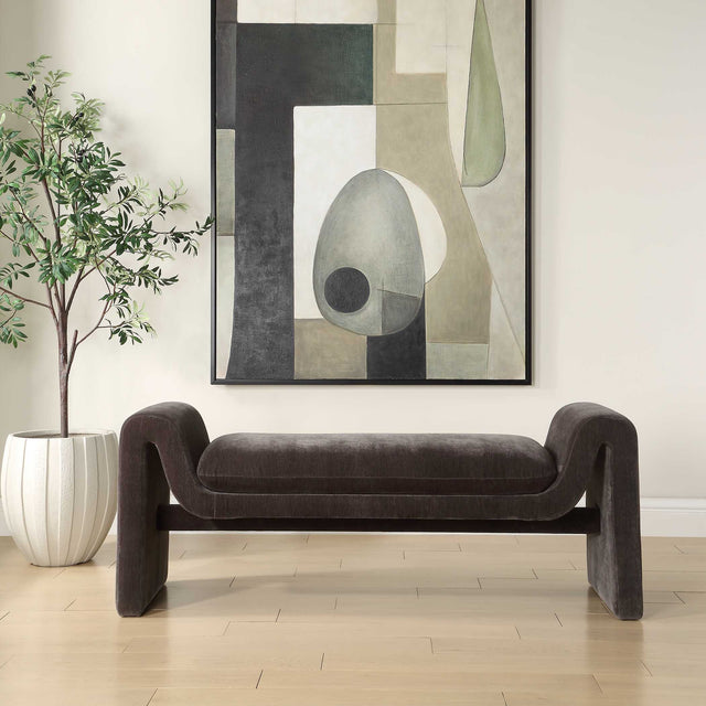Manson Charcoal Modern Bench - Ornate Home