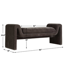 Manson Charcoal Modern Bench - Ornate Home