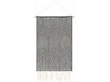 Mansura Gray and White Patterned Wall Hanging - Ornate Home
