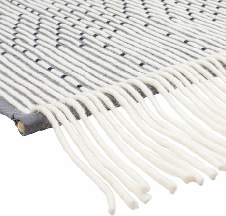 Mansura Gray and White Patterned Wall Hanging - Ornate Home