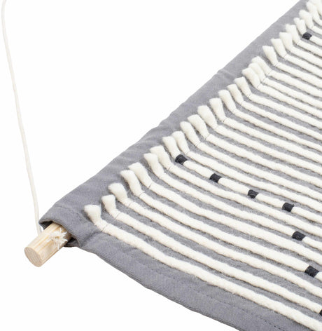 Mansura Gray and White Patterned Wall Hanging - Ornate Home