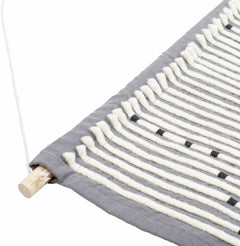 Mansura Gray and White Patterned Wall Hanging - Ornate Home