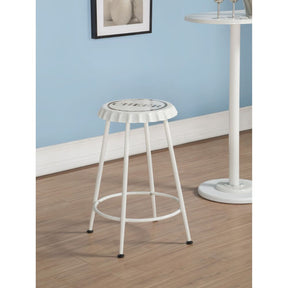 Mant White Stool (Set of 2) - Ornate Home
