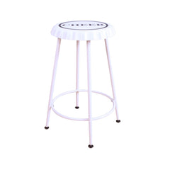 Mant White Stool (Set of 2) - Ornate Home