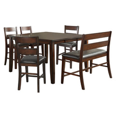 Mantello Brown 6pc Dining Set - Ornate Home