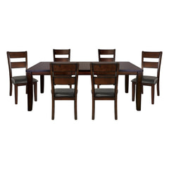 Mantello Brown 7pc Dining Set - Ornate Home
