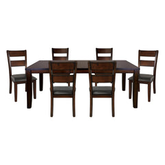 Mantello Brown 7pc Dining Set - Ornate Home