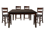 Mantello Dark Brown/Cherry 5-piece Dinig Table Set - Ornate Home