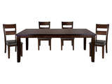 Mantello Dark Brown/Cherry 5-piece Dinig Table Set - Ornate Home