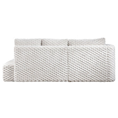 Manya Ivory Corduroy Sectional Sofa - Ornate Home