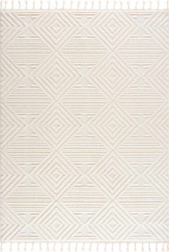 Manyas 3D Bone Area Rug with Tassels - Clearance - Ornate Home