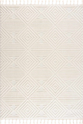 Manyas 3D Bone Area Rug with Tassels - Clearance - Ornate Home