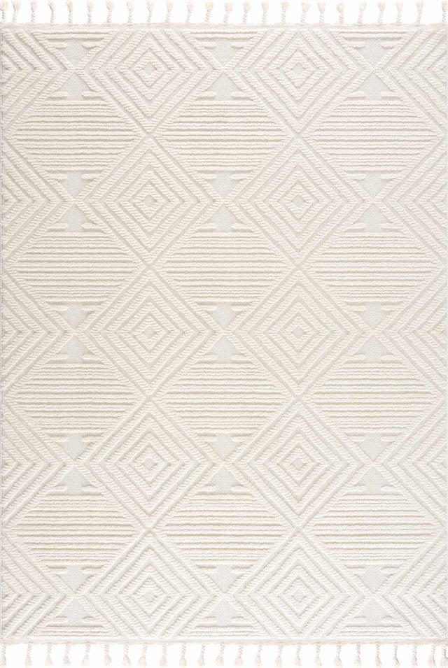 Manyas 3D Bone Area Rug with Tassels - Clearance - Ornate Home