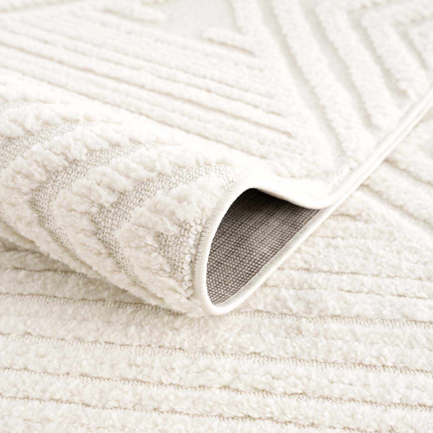 Manyas 3D Bone Area Rug with Tassels - Clearance - Ornate Home