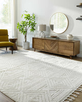 Manyas 3D Bone Area Rug with Tassels - Clearance - Ornate Home