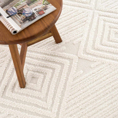 Manyas 3D Bone Area Rug with Tassels - Clearance - Ornate Home
