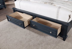 Manzanillo Slate Blue 4 Pc. Queen Bedroom Set - Ornate Home