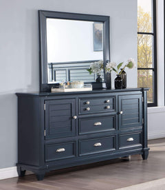 Manzanillo Slate Blue 4 Pc. Queen Bedroom Set - Ornate Home