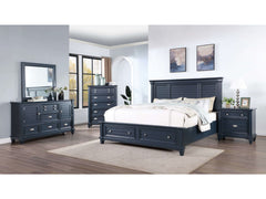 Manzanillo Slate Blue 5 Pc. Queen Bedroom Set w/ 2NS - Ornate Home