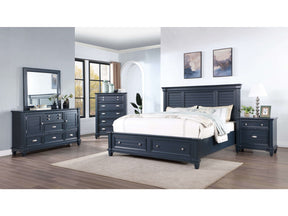 Manzanillo Slate Blue 5 Pc. Queen Bedroom Set w/ 2NS - Ornate Home
