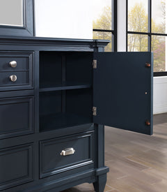 Manzanillo Slate Blue 5 Pc. Queen Bedroom Set w/ Chest - Ornate Home