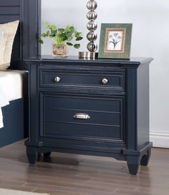 Manzanillo Slate Blue 5 Pc. Queen Bedroom Set w/ Chest - Ornate Home