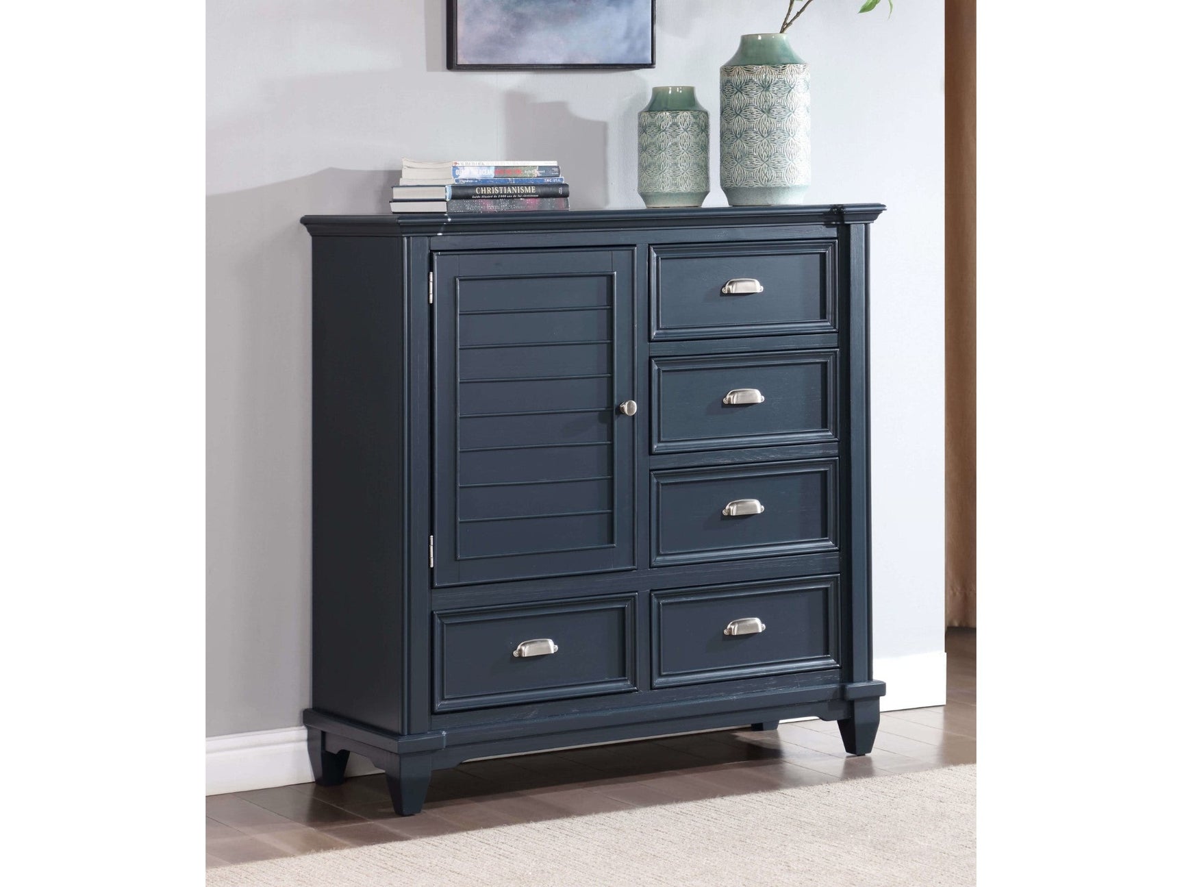 Manzanillo Slate Blue Armoire - Ornate Home