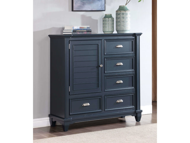 Manzanillo Slate Blue Armoire - Ornate Home