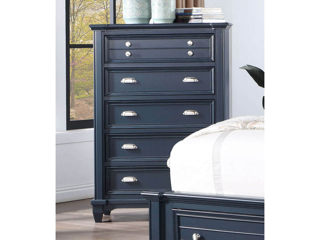 Manzanillo Slate Blue Chest - Ornate Home