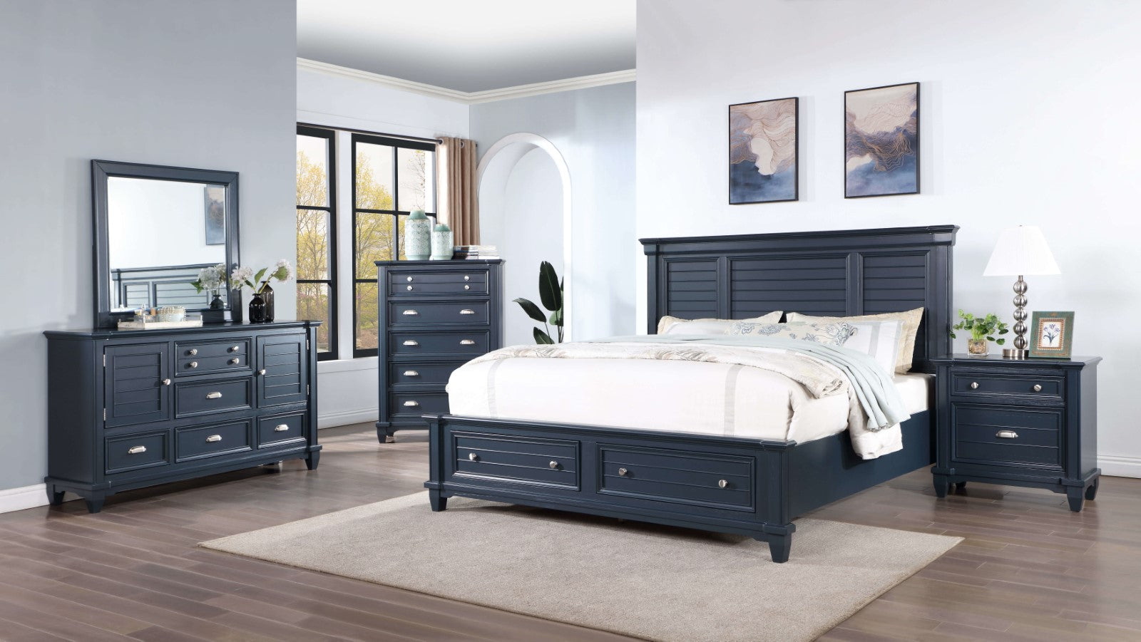 Furniture of America Manzanillo Slate Blue Dresser