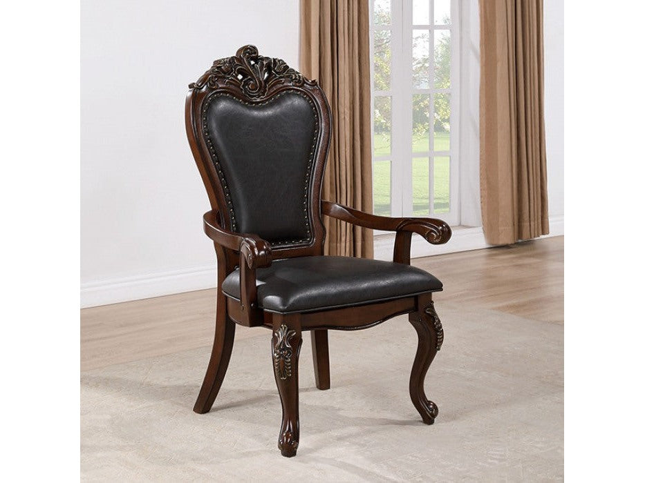 Manzanita Dark Cherry/Black Arm Chair (Set of 2) - Ornate Home