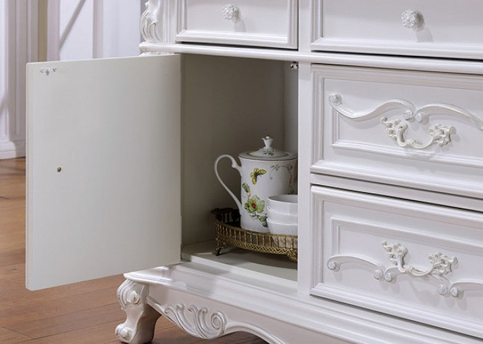 white dresser with hutch Furniture of America Manzanita & Buffet say yes to the dress black dress Its substantial build and Color:Ocean Channel Plus Size Boho Dresses