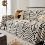 Maple Leaves Reversible Chenille Blanket Covers for Couch, Furniture Decoration Cover Sofa Slipcovers - Ornate Home