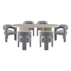 Marais Beige 7pc Dining Set - Ornate Home