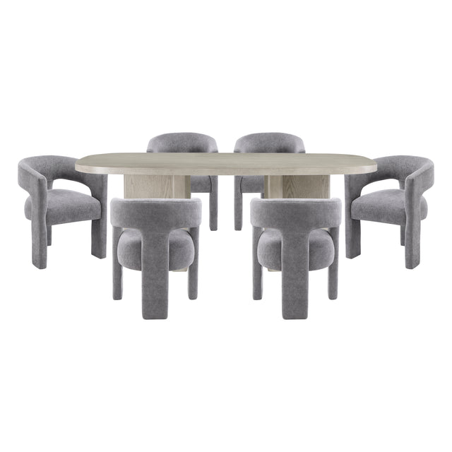Marais Beige 7pc Dining Set - Ornate Home